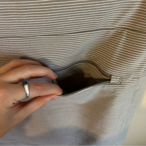 Athleta Gray/White Striped Pull-On Mini Built-In Shorts Athletic Skort Size XXS - Picture 8 of 11